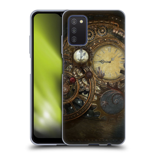 Simone Gatterwe Steampunk Clocks Soft Gel Case for Samsung Galaxy A03s (2021)