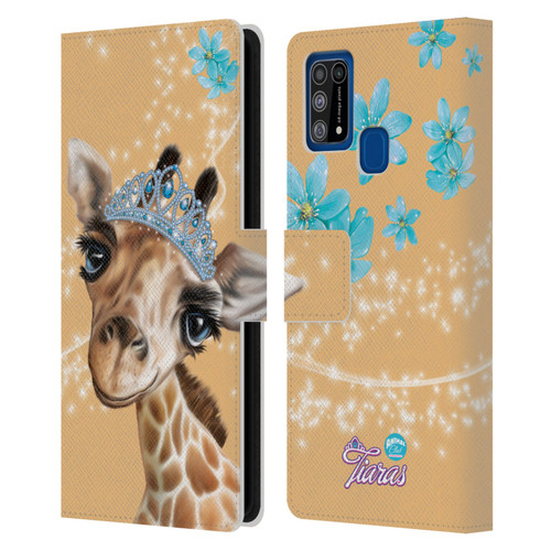 Animal Club International Royal Faces Giraffe Leather Book Wallet Case Cover For Samsung Galaxy M31 (2020)