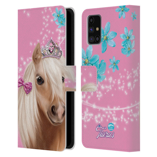 Animal Club International Royal Faces Horse Leather Book Wallet Case Cover For Samsung Galaxy M31s (2020)