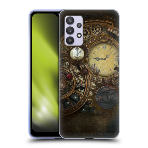 Simone Gatterwe Steampunk Clocks Soft Gel Case for Samsung Galaxy A32 5G / M32 5G (2021)