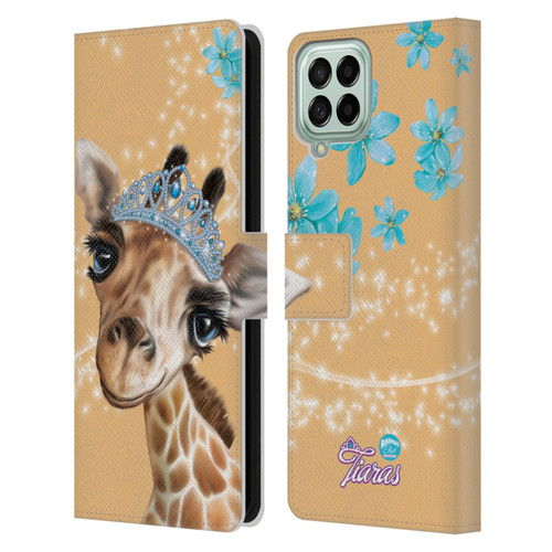 Animal Club International Royal Faces Giraffe Leather Book Wallet Case Cover For Samsung Galaxy M33 (2022)