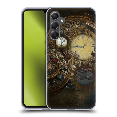Simone Gatterwe Steampunk Clocks Soft Gel Case for Samsung Galaxy A34 5G
