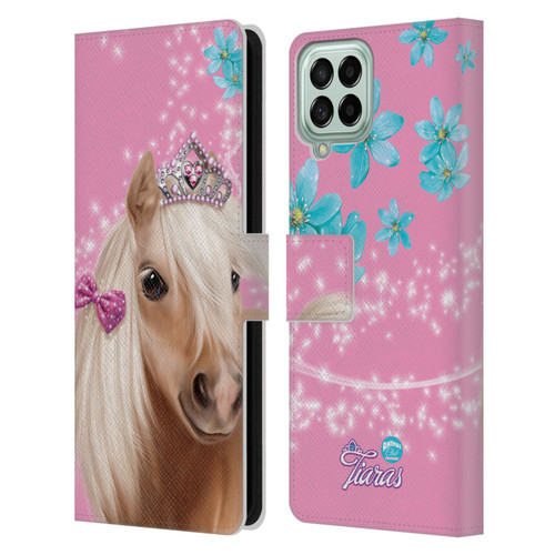 Animal Club International Royal Faces Horse Leather Book Wallet Case Cover For Samsung Galaxy M53 (2022)