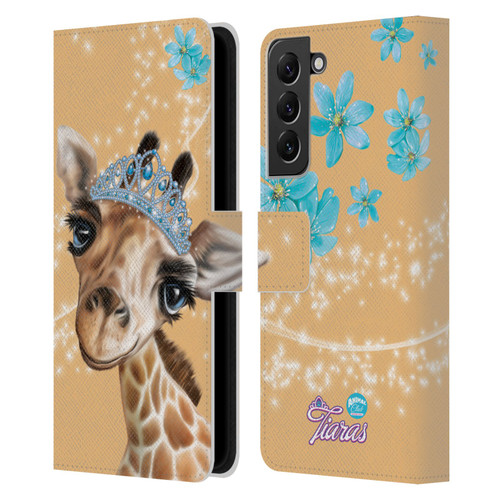 Animal Club International Royal Faces Giraffe Leather Book Wallet Case Cover For Samsung Galaxy S22+ 5G