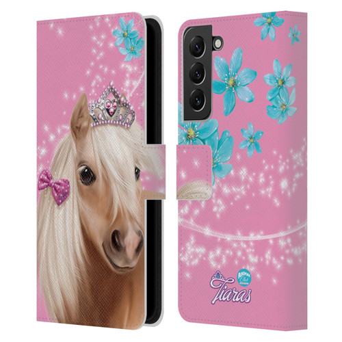 Animal Club International Royal Faces Horse Leather Book Wallet Case Cover For Samsung Galaxy S22+ 5G