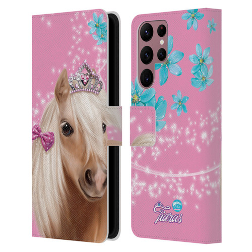 Animal Club International Royal Faces Horse Leather Book Wallet Case Cover For Samsung Galaxy S22 Ultra 5G