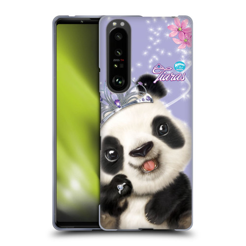 Animal Club International Royal Faces Panda Soft Gel Case for Sony Xperia 1 III