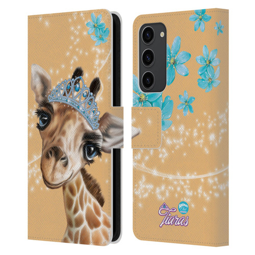 Animal Club International Royal Faces Giraffe Leather Book Wallet Case Cover For Samsung Galaxy S23+ 5G
