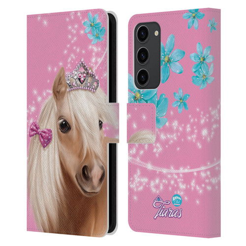 Animal Club International Royal Faces Horse Leather Book Wallet Case Cover For Samsung Galaxy S23+ 5G