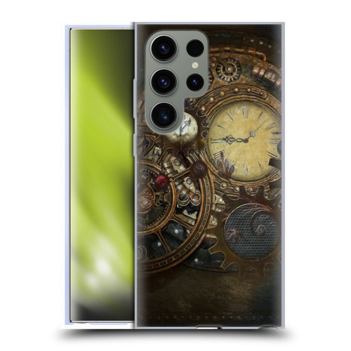 Simone Gatterwe Steampunk Clocks Soft Gel Case for Samsung Galaxy S23 Ultra 5G