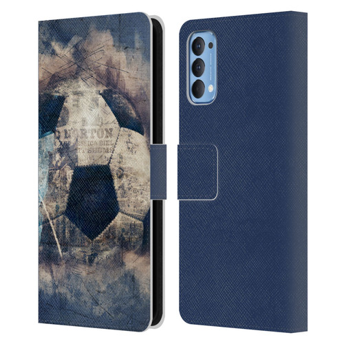 Simone Gatterwe Vintage And Steampunk Grunge Soccer Leather Book Wallet Case Cover For OPPO Reno 4 5G
