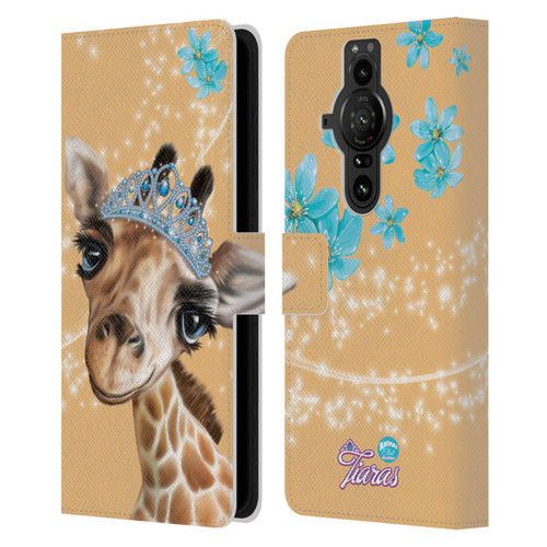 Animal Club International Royal Faces Giraffe Leather Book Wallet Case Cover For Sony Xperia Pro-I