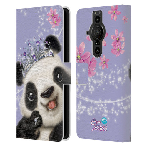 Animal Club International Royal Faces Panda Leather Book Wallet Case Cover For Sony Xperia Pro-I