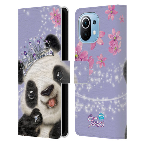 Animal Club International Royal Faces Panda Leather Book Wallet Case Cover For Xiaomi Mi 11