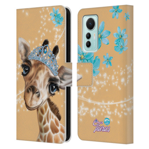 Animal Club International Royal Faces Giraffe Leather Book Wallet Case Cover For Xiaomi 12 Lite