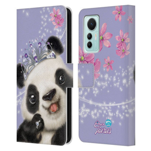 Animal Club International Royal Faces Panda Leather Book Wallet Case Cover For Xiaomi 12 Lite