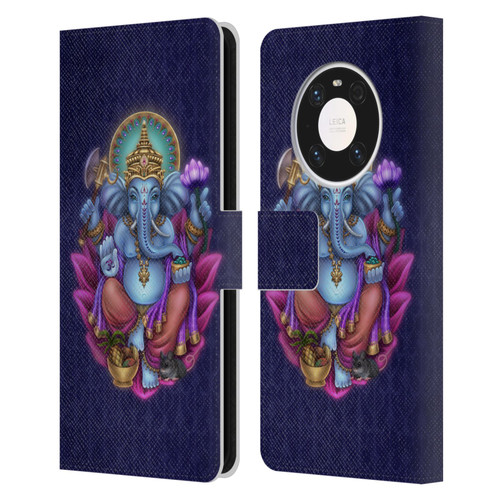 Brigid Ashwood Sacred Symbols Ganesha Leather Book Wallet Case Cover For Huawei Mate 40 Pro 5G