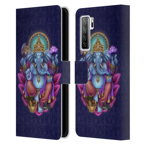 Brigid Ashwood Sacred Symbols Ganesha Leather Book Wallet Case Cover For Huawei Nova 7 SE/P40 Lite 5G