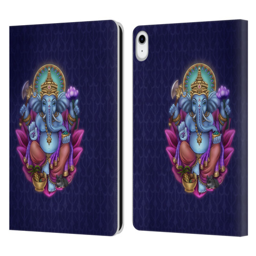 Brigid Ashwood Sacred Symbols Ganesha Leather Book Wallet Case Cover For Apple iPad 10.9 (2022)