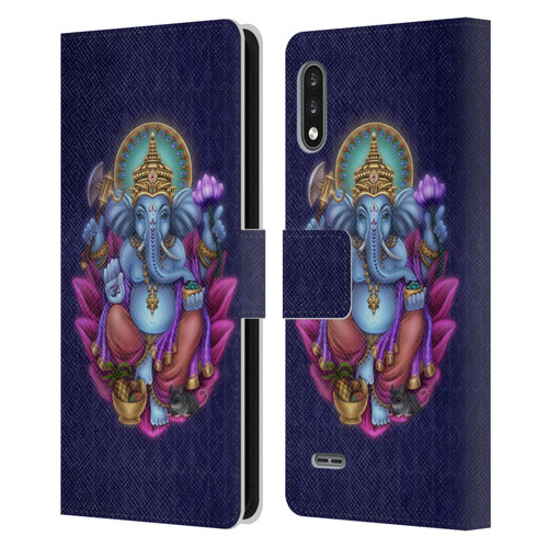 Brigid Ashwood Sacred Symbols Ganesha Leather Book Wallet Case Cover For LG K22