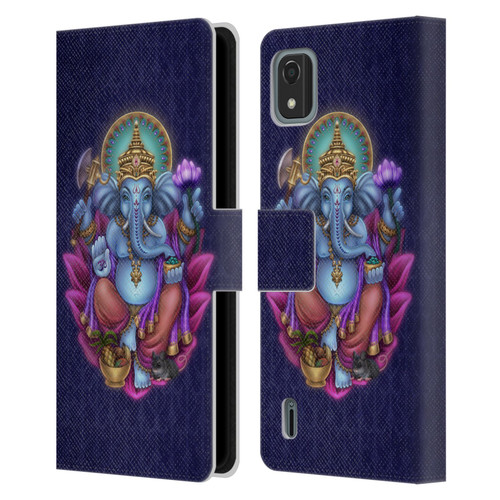 Brigid Ashwood Sacred Symbols Ganesha Leather Book Wallet Case Cover For Nokia C2 2nd Edition