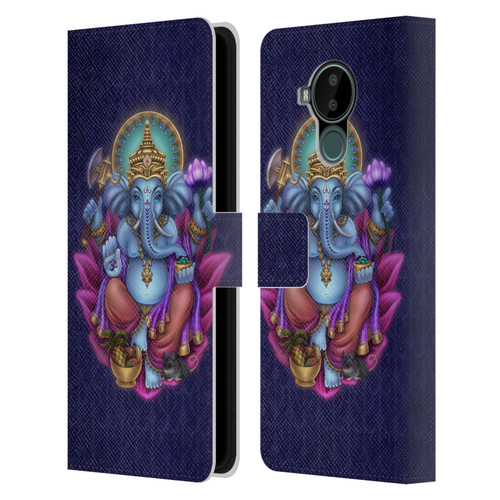 Brigid Ashwood Sacred Symbols Ganesha Leather Book Wallet Case Cover For Nokia C30