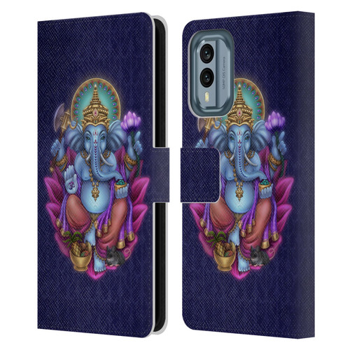 Brigid Ashwood Sacred Symbols Ganesha Leather Book Wallet Case Cover For Nokia X30