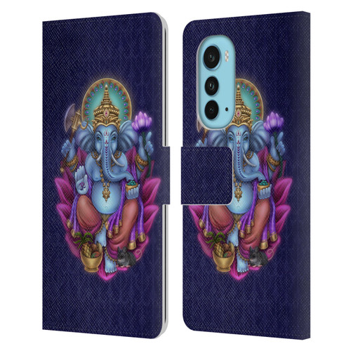 Brigid Ashwood Sacred Symbols Ganesha Leather Book Wallet Case Cover For Motorola Edge (2022)