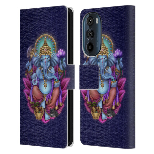 Brigid Ashwood Sacred Symbols Ganesha Leather Book Wallet Case Cover For Motorola Edge 30