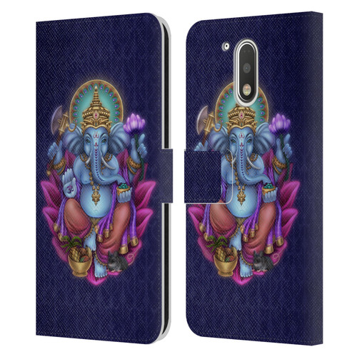 Brigid Ashwood Sacred Symbols Ganesha Leather Book Wallet Case Cover For Motorola Moto G41