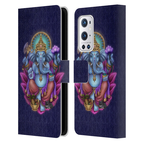 Brigid Ashwood Sacred Symbols Ganesha Leather Book Wallet Case Cover For OnePlus 9 Pro