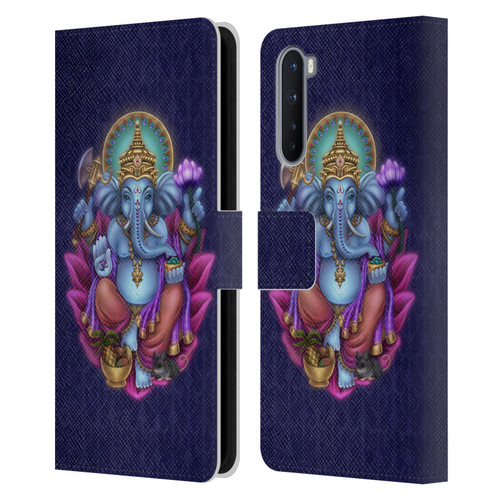 Brigid Ashwood Sacred Symbols Ganesha Leather Book Wallet Case Cover For OnePlus Nord 5G