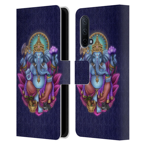 Brigid Ashwood Sacred Symbols Ganesha Leather Book Wallet Case Cover For OnePlus Nord CE 5G