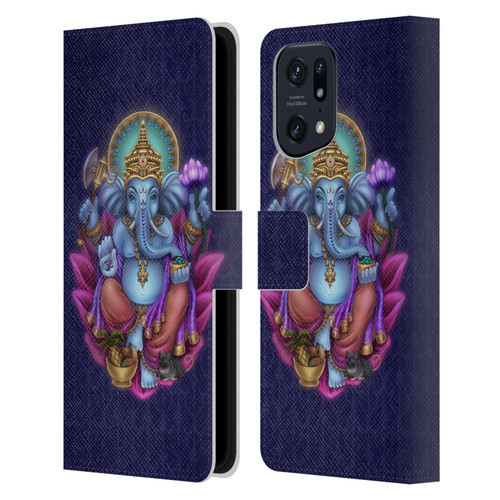 Brigid Ashwood Sacred Symbols Ganesha Leather Book Wallet Case Cover For OPPO Find X5