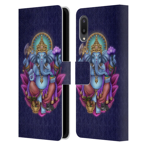 Brigid Ashwood Sacred Symbols Ganesha Leather Book Wallet Case Cover For Samsung Galaxy A02/M02 (2021)