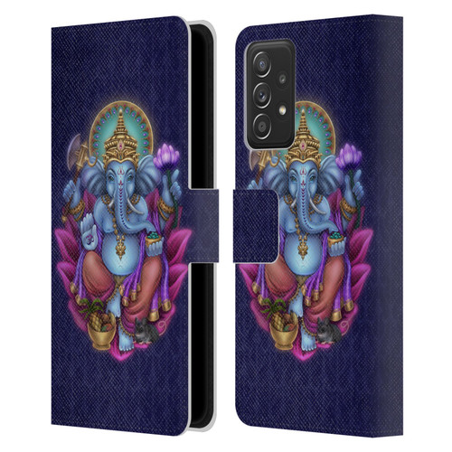 Brigid Ashwood Sacred Symbols Ganesha Leather Book Wallet Case Cover For Samsung Galaxy A52 / A52s / 5G (2021)