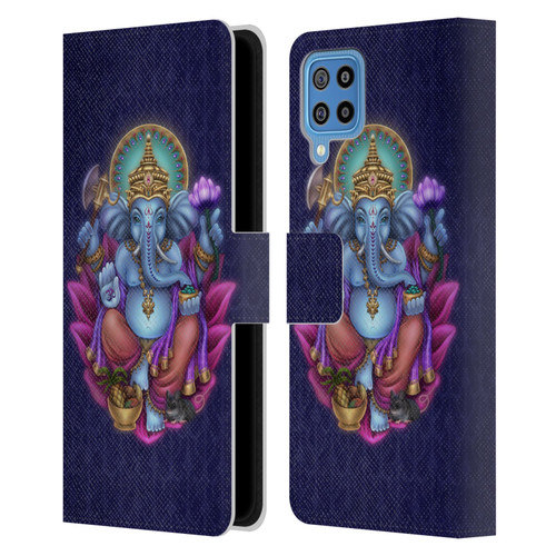 Brigid Ashwood Sacred Symbols Ganesha Leather Book Wallet Case Cover For Samsung Galaxy F22 (2021)