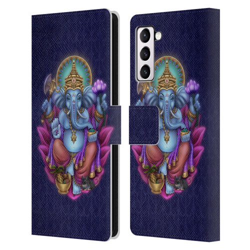 Brigid Ashwood Sacred Symbols Ganesha Leather Book Wallet Case Cover For Samsung Galaxy S21+ 5G