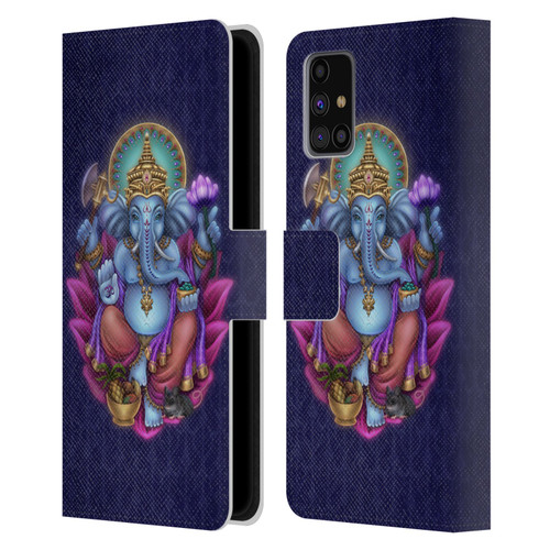 Brigid Ashwood Sacred Symbols Ganesha Leather Book Wallet Case Cover For Samsung Galaxy M31s (2020)