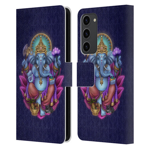 Brigid Ashwood Sacred Symbols Ganesha Leather Book Wallet Case Cover For Samsung Galaxy S23+ 5G