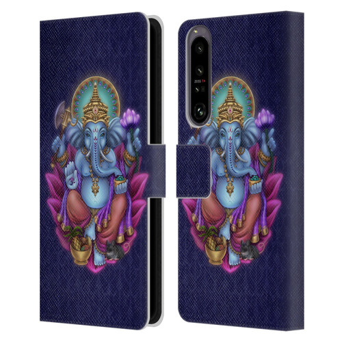 Brigid Ashwood Sacred Symbols Ganesha Leather Book Wallet Case Cover For Sony Xperia 1 IV