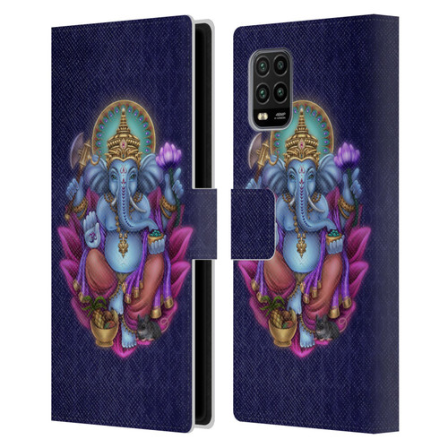 Brigid Ashwood Sacred Symbols Ganesha Leather Book Wallet Case Cover For Xiaomi Mi 10 Lite 5G