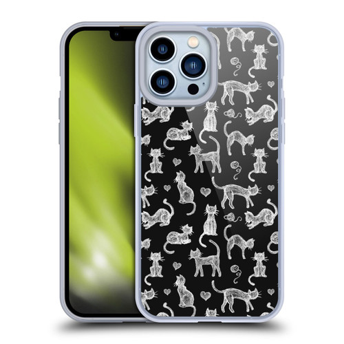 Micklyn Le Feuvre Animals Teachers Pet Chalkboard Cats Soft Gel Case for Apple iPhone 13 Pro Max
