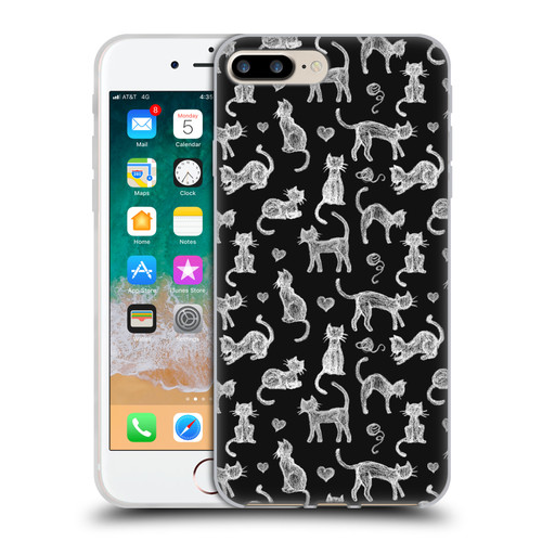 Micklyn Le Feuvre Animals Teachers Pet Chalkboard Cats Soft Gel Case for Apple iPhone 7 Plus / iPhone 8 Plus