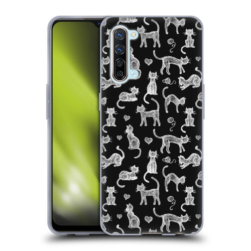 Micklyn Le Feuvre Animals Teachers Pet Chalkboard Cats Soft Gel Case for OPPO Find X2 Lite 5G