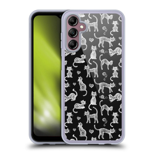 Micklyn Le Feuvre Animals Teachers Pet Chalkboard Cats Soft Gel Case for Samsung Galaxy A14 5G