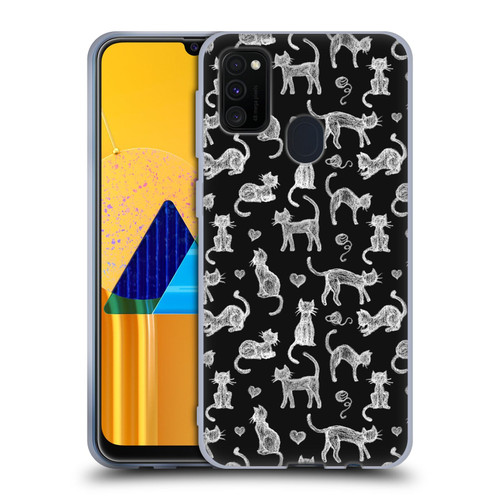 Micklyn Le Feuvre Animals Teachers Pet Chalkboard Cats Soft Gel Case for Samsung Galaxy M30s (2019)/M21 (2020)