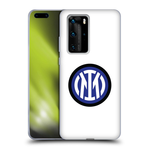 Fc Internazionale Milano Badge Logo On White Soft Gel Case for Huawei P40 Pro / P40 Pro Plus 5G