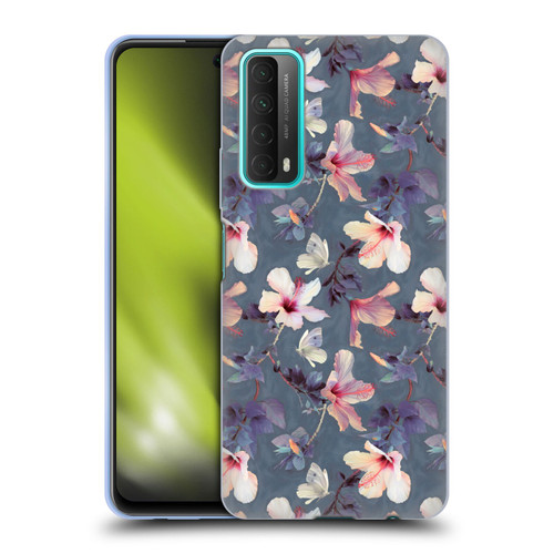 Micklyn Le Feuvre Florals Butterflies and Hibiscus Soft Gel Case for Huawei P Smart (2021)