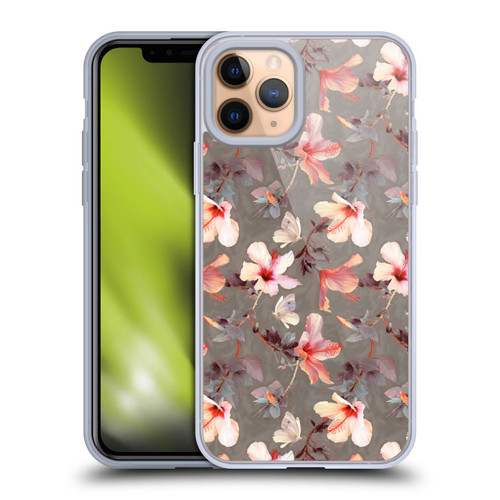 Micklyn Le Feuvre Florals Coral Hibiscus Soft Gel Case for Apple iPhone 11 Pro